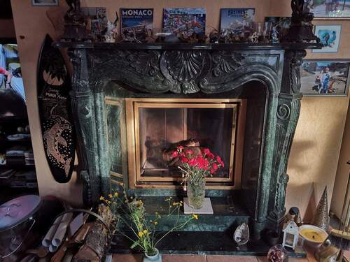 offener Kamin, Marmor - 