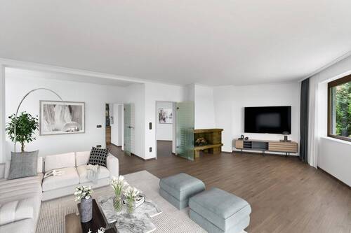 Visualisierung Wohnzimmer - 5 Zimmer Einfamilienhaus zum Kaufen in Berlin