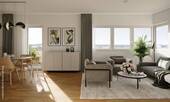 Innenvisualisierung Wohnzimmer 3 Zimmer (2) - 7.500 € Preisvorteil für 78m² Eigentum! Neubauwohnung mit großem Balkon in zentraler Lage