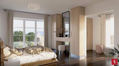 Visualisierung Schlafzimmer Wohnung 13 - Etagenwohnung mit 182,60 m&sup2; in Ingolstadt zum Kaufen