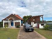 Vorderansicht mit Garage - 3 Zimmer Einfamilienhaus in Osternienburger Land OT Micheln
