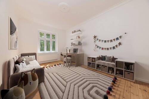 Inspiration Kinderzimmer - Frisch saniertes Altbau-Familienidyll mit Platz für 3 Kinder (2 Balkone, 2 Bäder, 0 Provision)