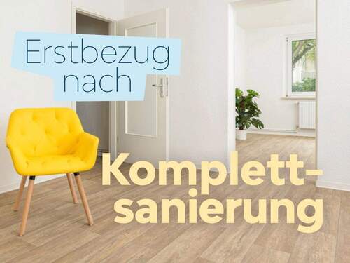 Erstbezug in eine helle Wohnung - Stilvoll sanierte 3-Raum-Wohnung im Erdgeschoss - einziehen und wohlfühlen