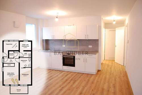 Küche, Wohn- und Esszimmer - 