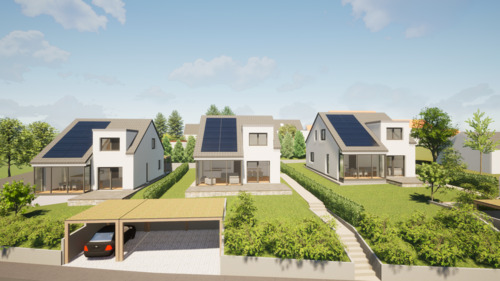 Projektvisualisierung - Grundstück zur Bebauung mit einem Einfamilienhaus in Herzogenaurach