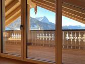 Ausblick Wohnzimmer - Alpspitz-Chalets - Dachgeschoss A5