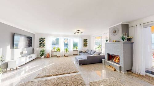 Wohnzimmer - 8 Zimmer Einfamilienhaus zum Kaufen in Ingolstadt