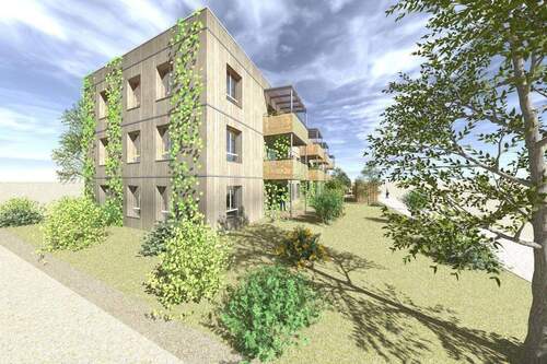 Visualisierung Westansicht - 3 Zimmer Etagenwohnung in Erlangen