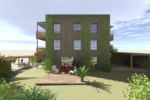 Visualisierung Ostansicht - Etagenwohnung mit 79,70 m&sup2; in Erlangen zum Kaufen