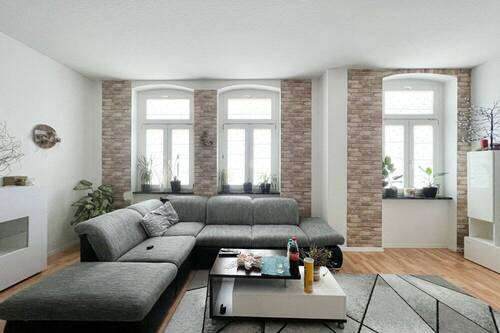 Gemütliches Wohnzimmer - 1 Zimmer Etagenwohnung zum Kaufen in Erfurt / Andreasvorstadt
