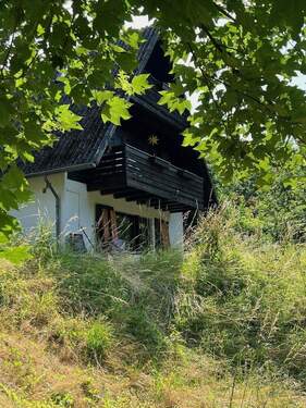 Talseite des Hauses - 'Wochenendhaus bei Bad Soden - nur Freizeit- und Wochenendnutzung, kein Dauerwohnen'