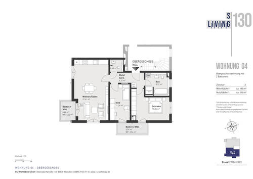 Wohnung04 - Etagenwohnung mit 80,00 m² in München zum Kaufen