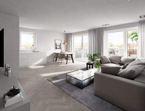 Offener Eis-:Koch-:Wohnbereich - 5 Zimmer Etagenwohnung zum Kaufen in München