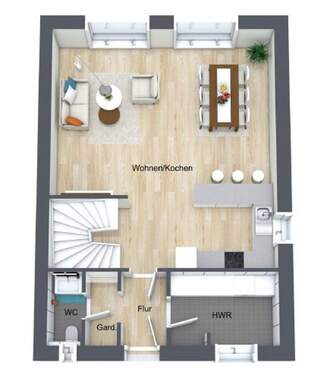 Erdgeschoss - 4 Zimmer Doppelhaushälfte zum Kaufen in Aurich