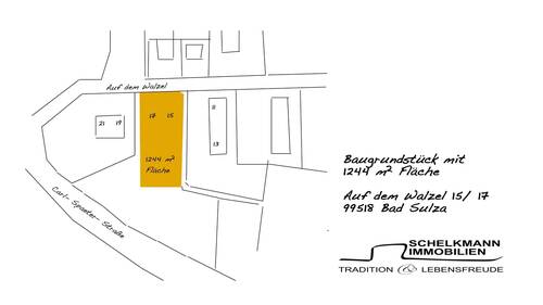 Lageplan Baugrundstück Bad Sulza - 