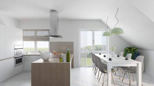 Visualisierung 1. DG Wohnen - 4 Zimmer Etagenwohnung in Rottenburg