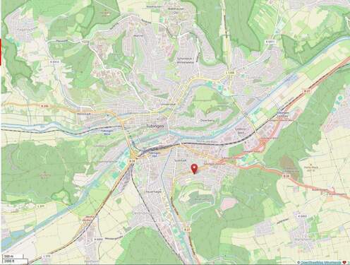 Lage in der Tübinger Südstadt - 