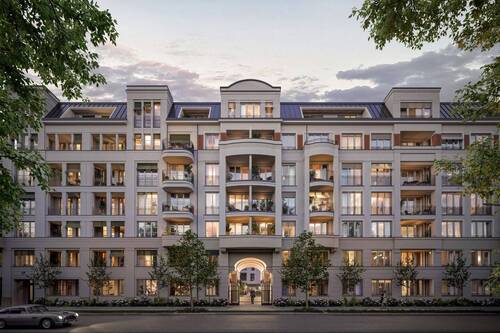 Die Neue Bockbrauerei-Straßenansicht_Blaue_Stunde_ - 4 Zimmer Etagenwohnung zum Kaufen in Berlin