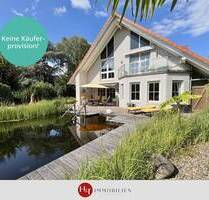 Exklusives Wohnhaus mit Büro und traumhaftem Schwimmteich! - Stuhr Brinkum