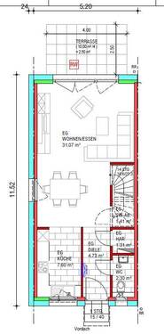 Erdgeschoss - 4 Zimmer Doppelhaushälfte in Karben