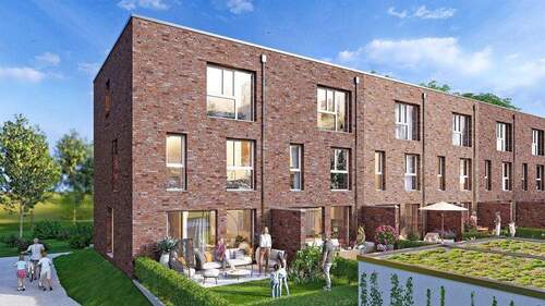 Leverkusen - Zuckerberg EFH 2BA - MATIA Gartenseite 1 - Attraktives Reihenmittelhaus (Neubau) in schöner Wohnlage in Leverkusen-Steinbüchel