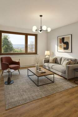unverbindliche Visualisierung - Wohnzimmer - Wohnen zum Wohlfühlen - Stilvolle 3,5-Zimmer Wohnung mit Charme