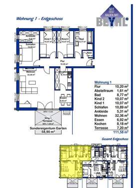 4 Zimmer Wohnung EG - 3 Zimmer Etagenwohnung zum Kaufen in Gunzenhausen