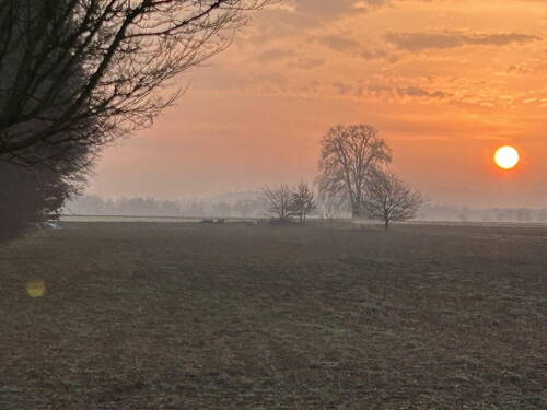 Blick aus Fenster am Morgen - 