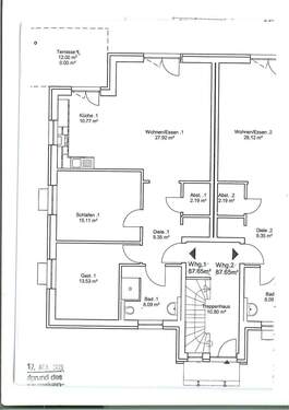 Grundriss Planstraße EG links - 3 Zimmer Erdgeschosswohnung in Heidenau