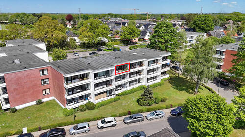 Rückansicht (2) mit Rahmen - 2 Zimmer Etagenwohnung in Rellingen