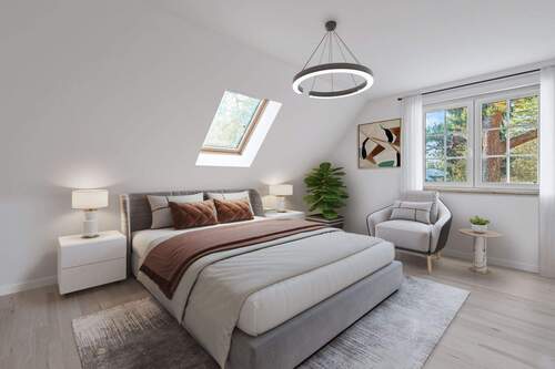 Visualisierung: Schlafzimmer. - 7 Zimmer Mehrfamilienhaus, Wohnhaus in Berlin