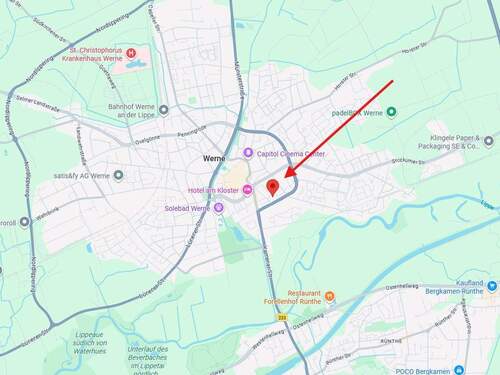 Auszug Google Maps - Grundstück in Werne