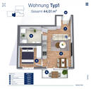 Wohnungsgrundriss, Typ 1 - 
