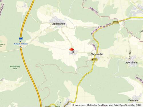 Geolyzer Kartenausschnitt - 