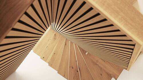 neuwertige massiv-Holztreppe - 