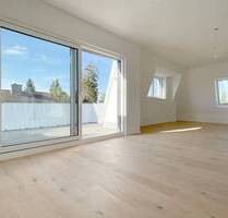 NEUBAU DG-Wohnung: Großzügige und elegant gestaltete 4-Zimmer-Wohnung mit fantastischer Dachterrasse und traumhafter Aussicht - München Trudering-Riem