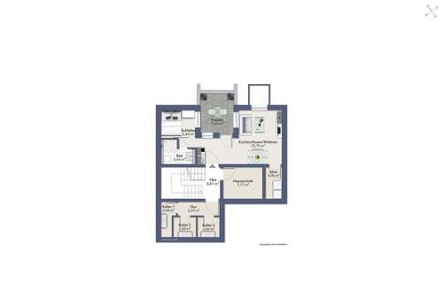 2 Zimmer Wohnung - 