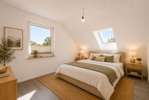 Das kuschelige Schlafzimmer (virtuell eingerichtet) - 