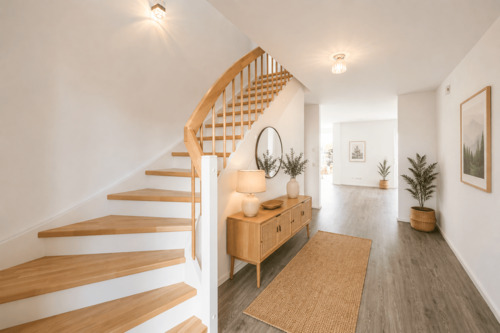 Der offene Blick ins Haus (virtuell eingerichtet) - 4 Zimmer Einfamilienhaus in Glowe