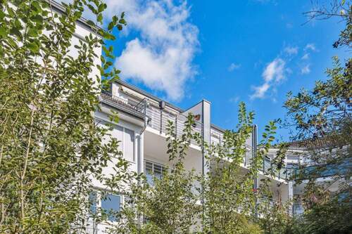 Ansicht Balkon - Freie helle Wohnung mit Weitblick ins Grüne