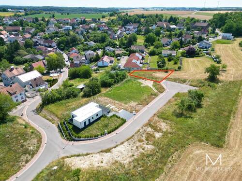 Ansicht Baugrundstück - Grundstück zum Kaufen in Kleinsteinhausen
