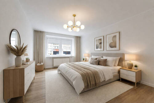 Schlafzimmer_gestaged - 3 Zimmer Etagenwohnung in Elmshorn