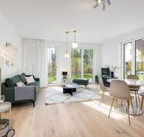 Elegante, barrierefreie 3-Zimmer-Wohnung mit direktem Zugang zum Hobbyraum und großzügigen Garten - München Trudering-Riem