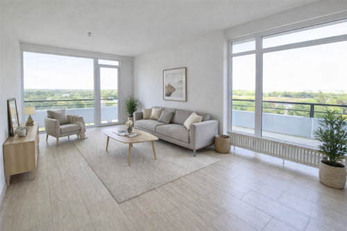 Wohnzimmer - 4-Zimmer-Wohnung mit Weitblick in Krefeld-Uerdingen - heute investieren, später selbst nutzen