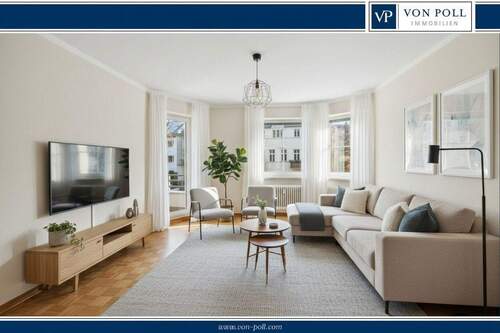 Titelbild_möbiliert - Topgepflegte 3-Zimmer-Wohnung in Lichterfelde-West mit Balkon und Tiefgaragenstellplatz