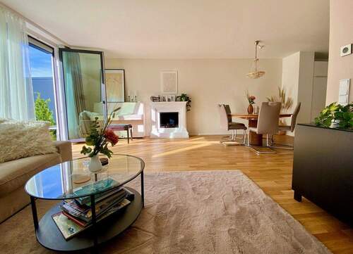 Wohnzimmer - Reihenmittelhaus mit 139,00 m&sup2; in Wiesbaden-Nordenstadt zum Kaufen