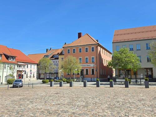 Blick vom Marktplatz auf´s Haus - 