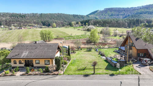 Straßenansicht mit Ausblick - Grundstück zum Kaufen in Fischbach bei Dahn