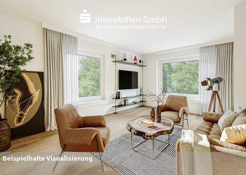 Wohnzimmer - 5 Zimmer Einfamilienhaus in Beckum