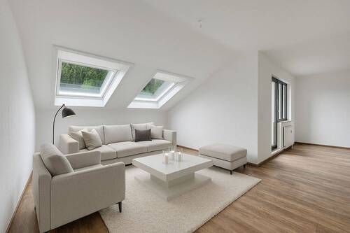 Wohnzimmer - BEISPIEL - Stilvoll wohnen in Heidelberg: 3-Zi-DG mit Dachterrasse & digitalem Rundgang